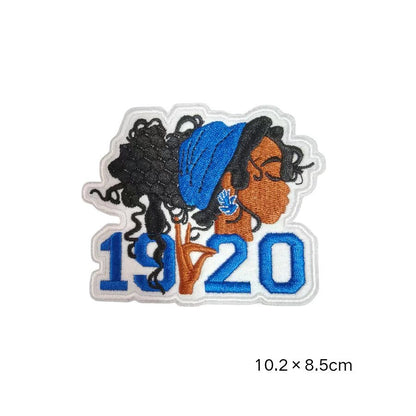 6 Styles Zeta Phi Beta Embroidered Patches Royal Blue Sorority
