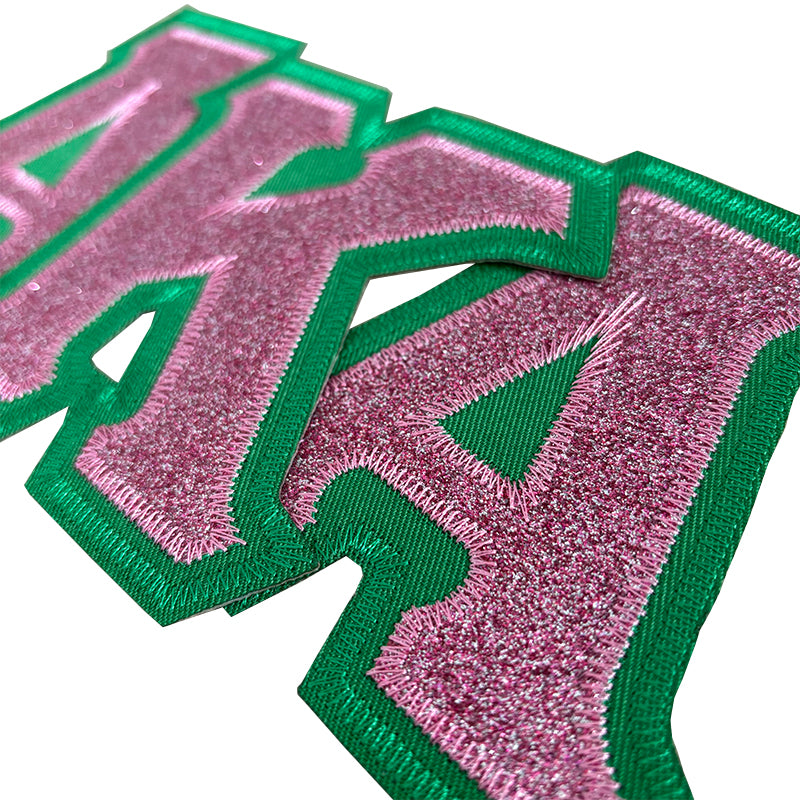 Sparkling Stitch Glitter Greek AKA Seperated Letters Patches