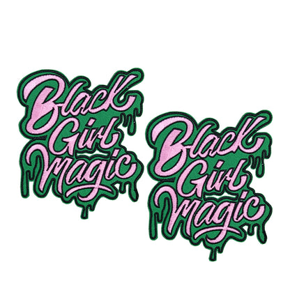 Different Colors Black Girl Magic Embroidered Iron on Patch