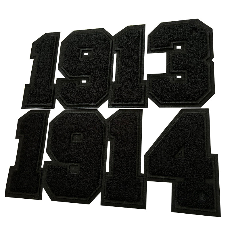 Sorority & Fraternity Gift | All Black Chenille Greek Year Iron-On Patches