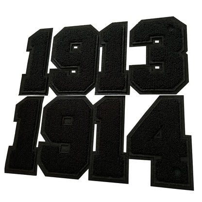 Sorority & Fraternity Gift | All Black Chenille Greek Year Iron-On Patches