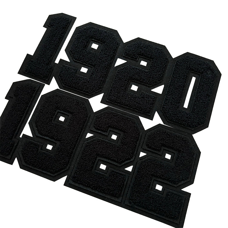 Sorority & Fraternity Gift | All Black Chenille Greek Year Iron-On Patches