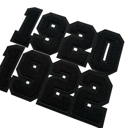 Sorority & Fraternity Gift | All Black Chenille Greek Year Iron-On Patches