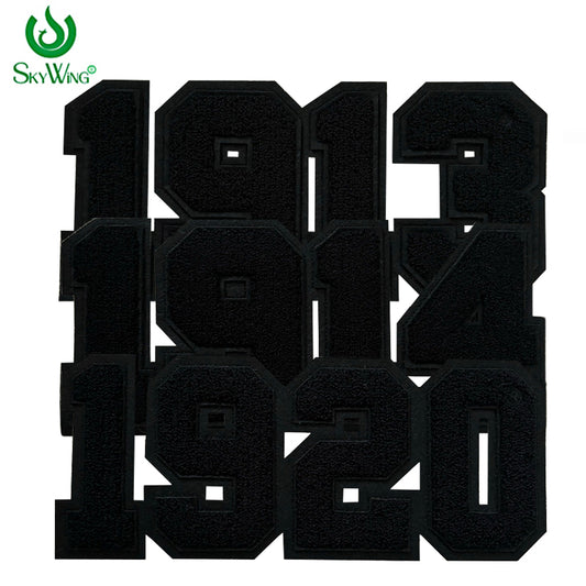 Sorority & Fraternity Gift | All Black Chenille Greek Year Iron-On Patches