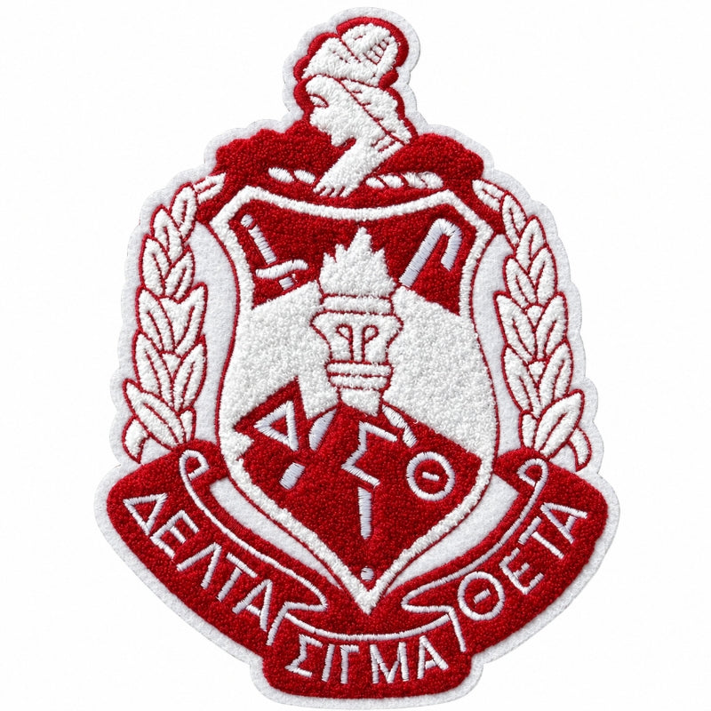 10.5 Inch Delta Shield Chenille Iron On Patches