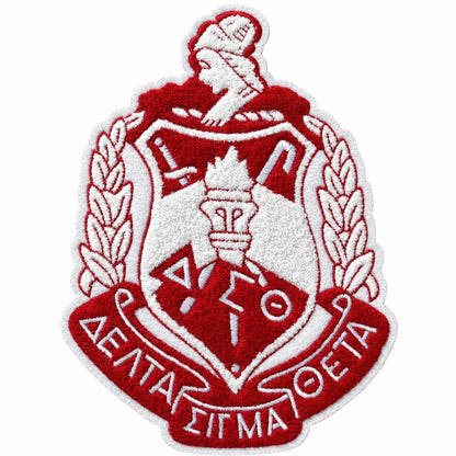 10.5 Inch Delta Shield Chenille Iron On Patches