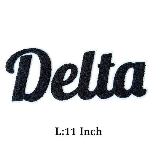 DELTA Sorority Chenille Greek Letters Iron On Patch