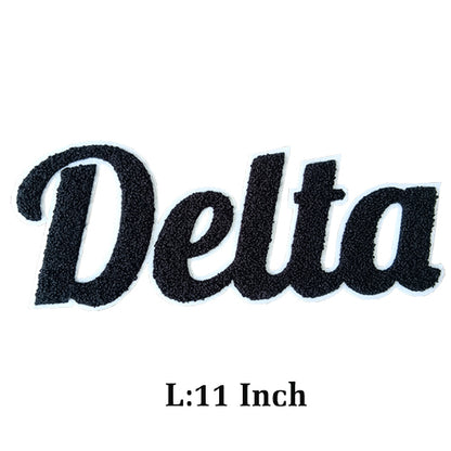 DELTA Sorority Chenille Greek Letters Iron On Patch