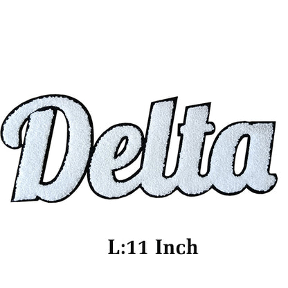 DELTA Sorority Chenille Greek Letters Iron On Patch
