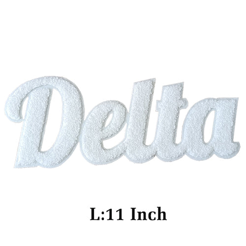 DELTA Sorority Chenille Greek Letters Iron On Patch