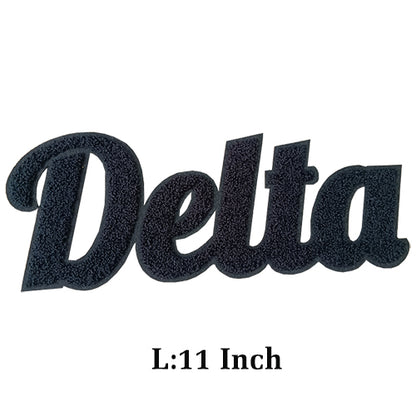 DELTA Sorority Chenille Greek Letters Iron On Patch