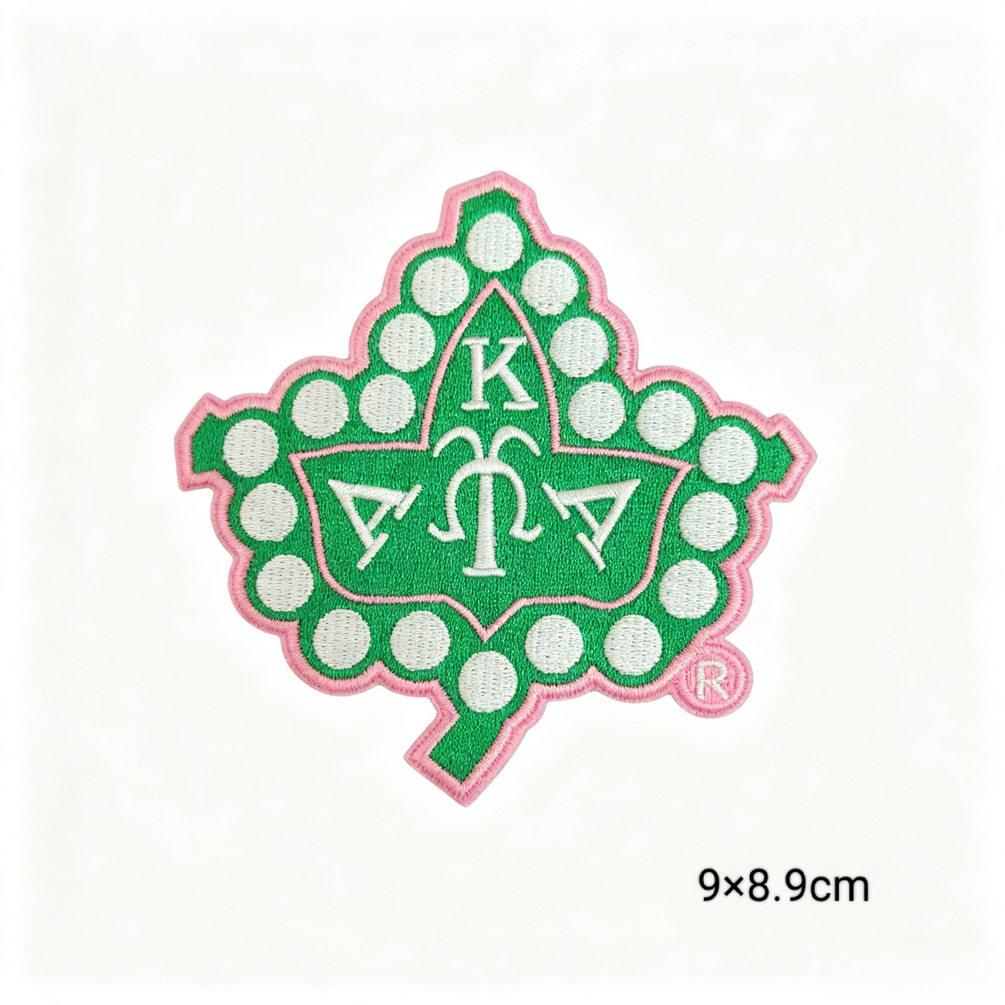 AKA Pink Green Sorority Embroidered Patches
