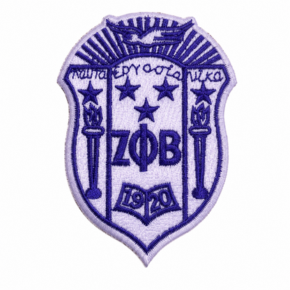 Sorority Shield Iron on Embroidered Patches