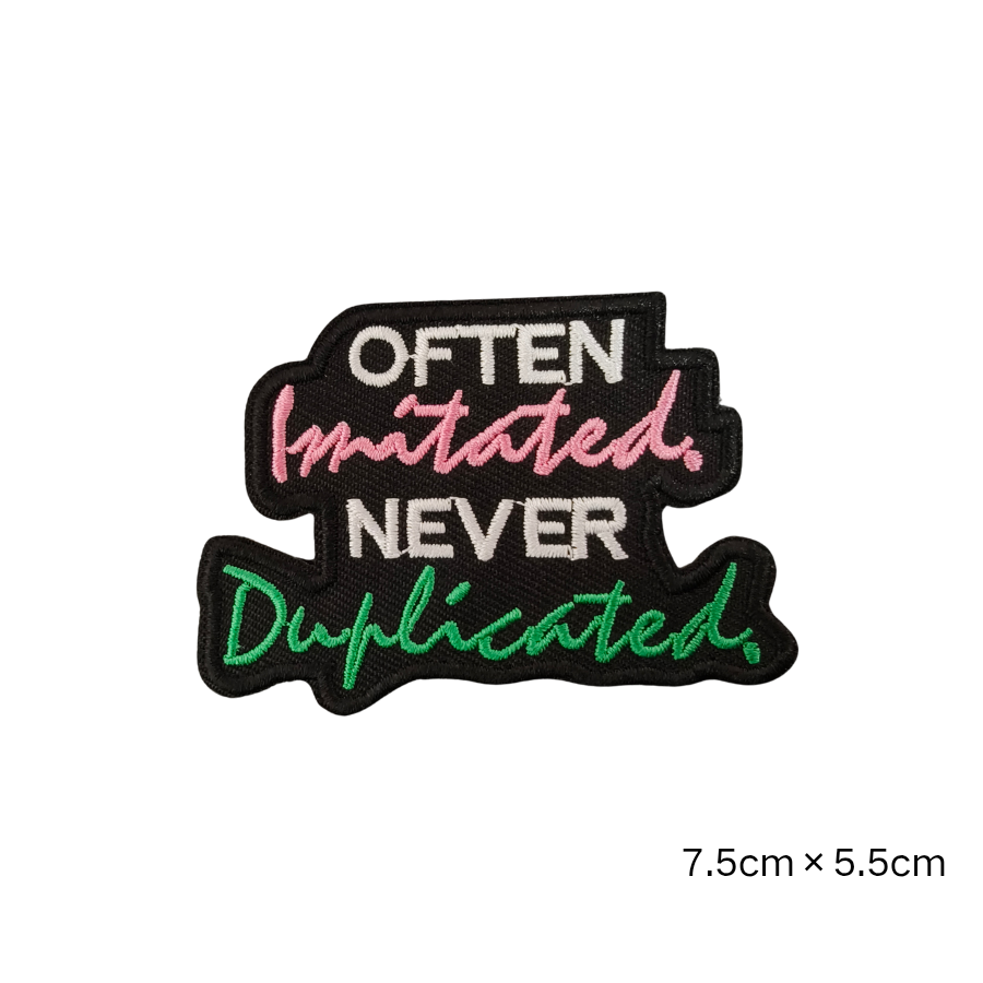 Pink Green Black Greek Letter Embroidered Iron On Patches