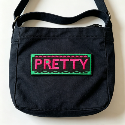 Pink Green Black Greek Letter Embroidered Iron On Patches