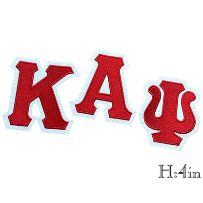 Small Kappa Psi Phi Embroidered Iron Patches Set
