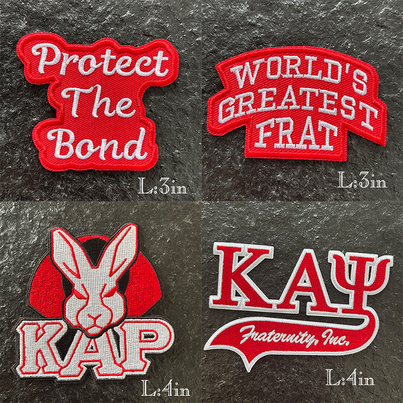 Small Kappa Psi Phi Embroidered Iron Patches Set