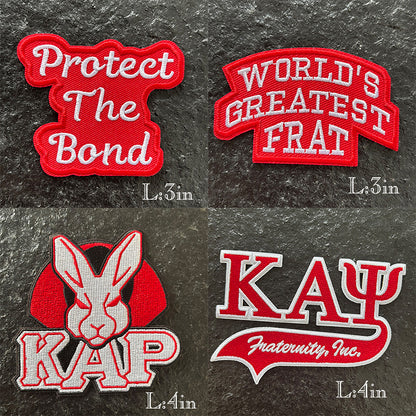 Small Kappa Psi Phi Embroidered Iron Patches Set