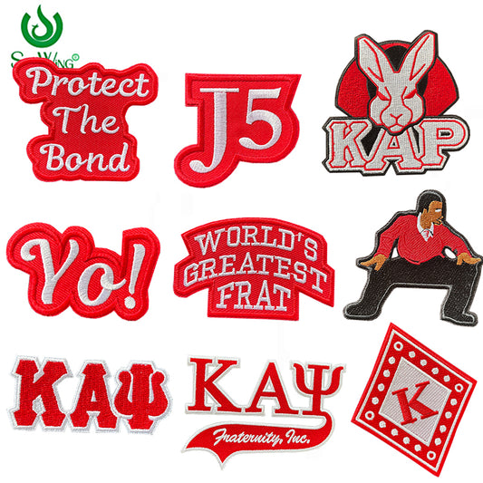 Small Kappa Psi Phi Embroidered Iron Patches Set