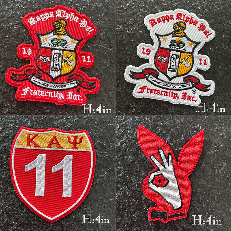 Small Kappa Psi Phi Embroidered Iron Patches Set