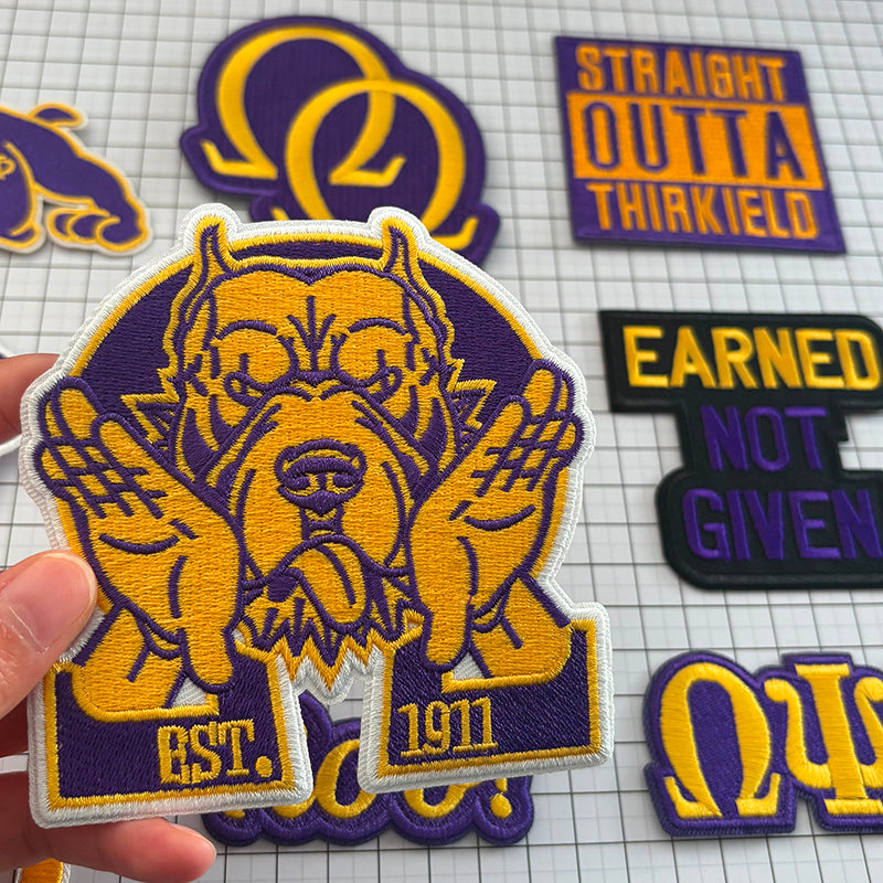 Small Size Omega Psi Phi Embroidery Patch Iron on