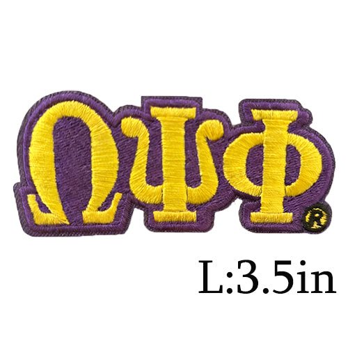 Small Size Omega Psi Phi Embroidery Patch Iron on