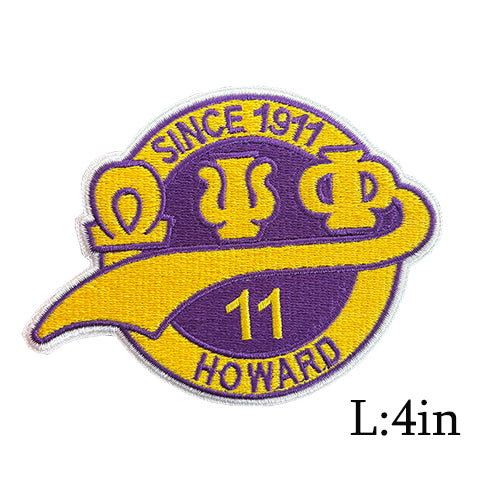 Small Size Omega Psi Phi Embroidery Patch Iron on