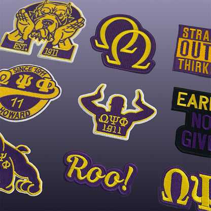 Small Size Omega Psi Phi Embroidery Patch Iron on