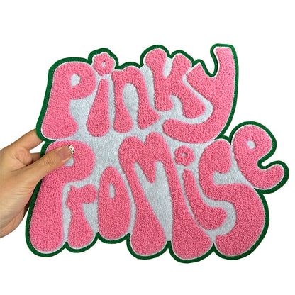 Large 11" Pinky Promise Chenille Heat Press Patch