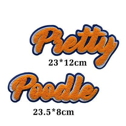 SGRHO Pretty Poodle Chenille Iron on Patch