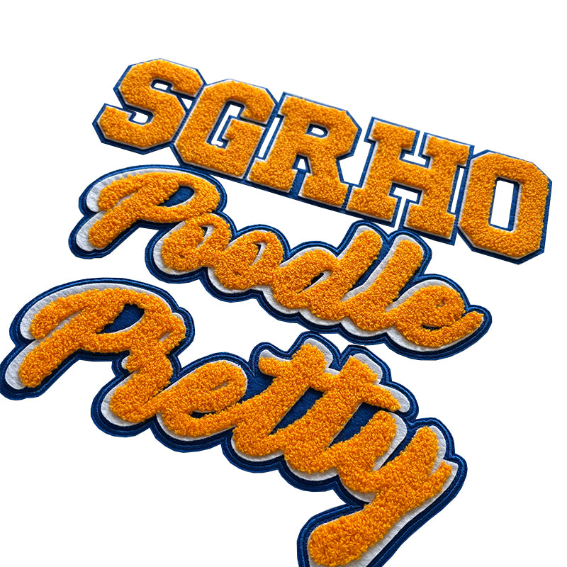 SGRHO Pretty Poodle Chenille Iron on Patch