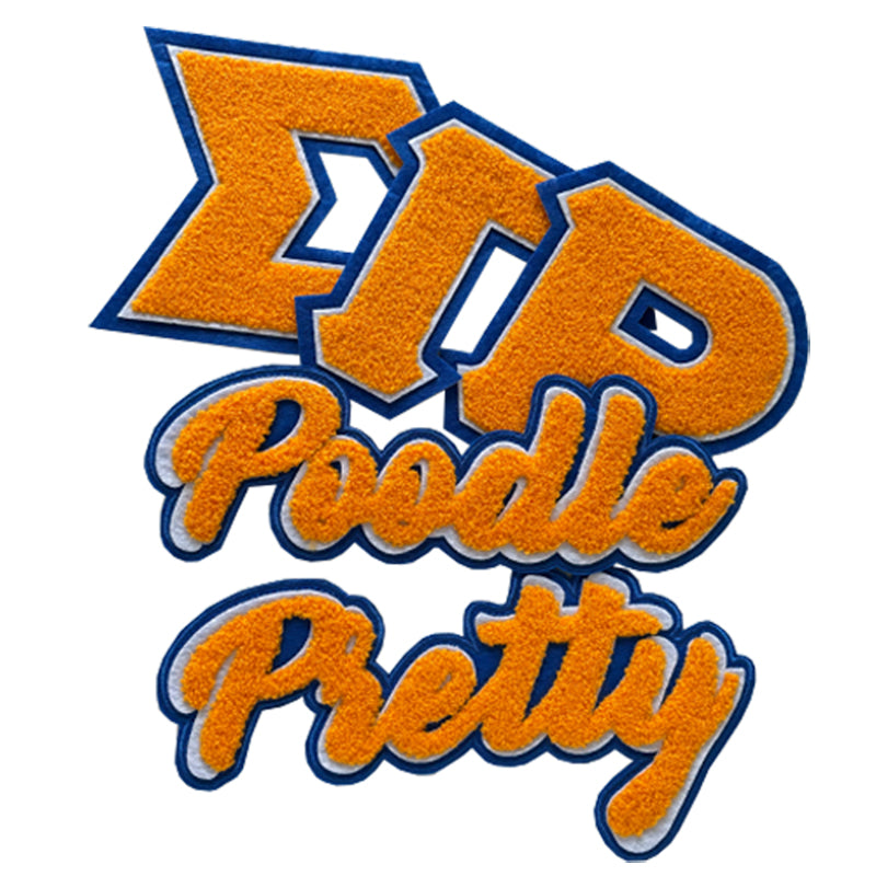 SGRHO Pretty Poodle Chenille Iron on Patch
