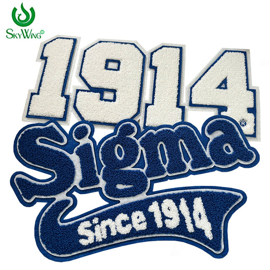 Iron on 1914 Sigma Fraternity Chneille Patch Sets