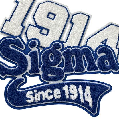 Iron on 1914 Sigma Fraternity Chneille Patch Sets
