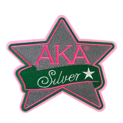 Iron on Chenille AKA Sliver Star Patch for Jacket