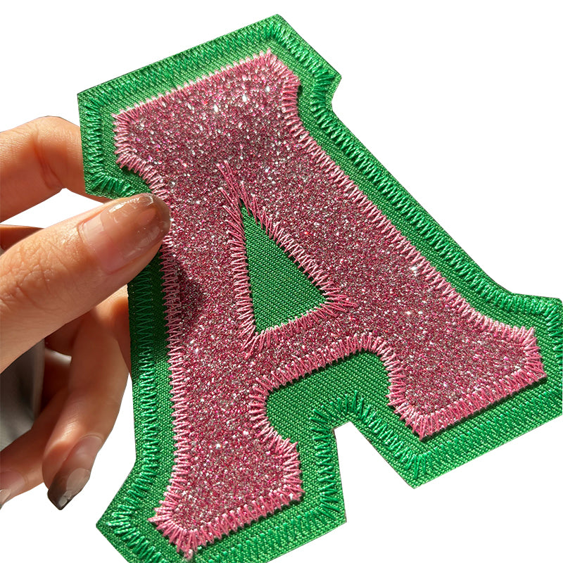 Sparkling Stitch Glitter Greek AKA Seperated Letters Patches