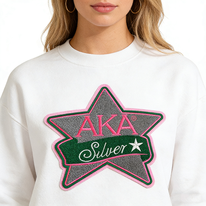 Iron on Chenille AKA Sliver Star Patch for Jacket