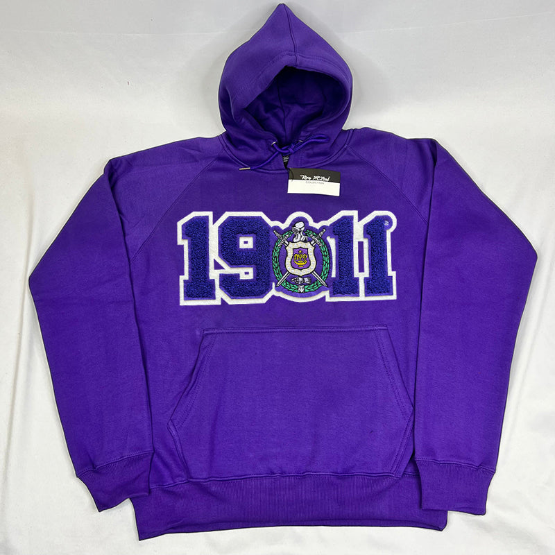 1911 with Shield Omega Psi Phi Chenille Iron-On Patch