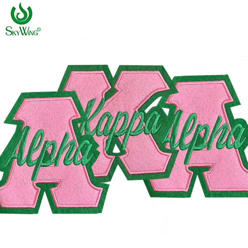 Sepated Greek Letters AKA Sorority Embroidered Iron on Patches