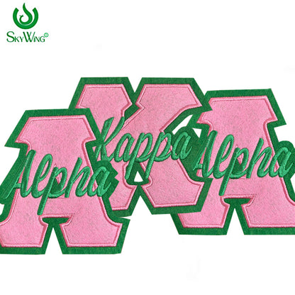 Sepated Greek Letters AKA Sorority Embroidered Iron on Patches