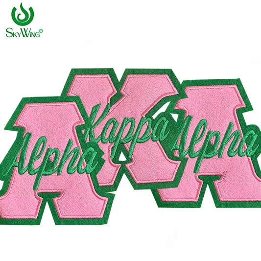 Sepated Greek Letters AKA Sorority Embroidered Iron on Patches