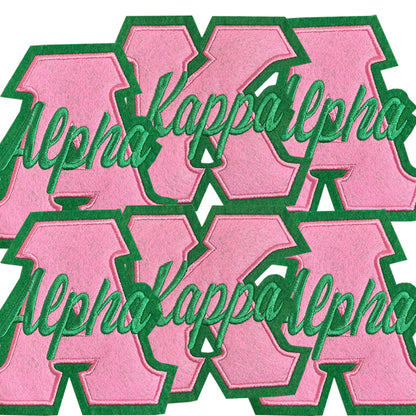 Sepated Greek Letters AKA Sorority Embroidered Iron on Patches