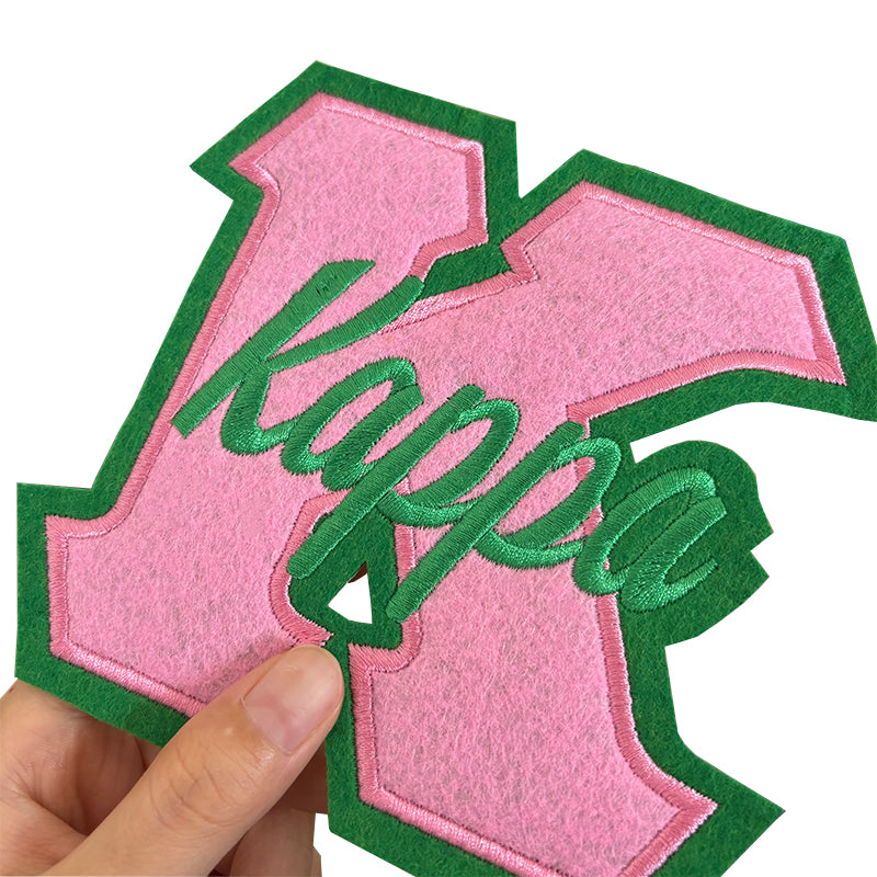 Sepated Greek Letters AKA Sorority Embroidered Iron on Patches