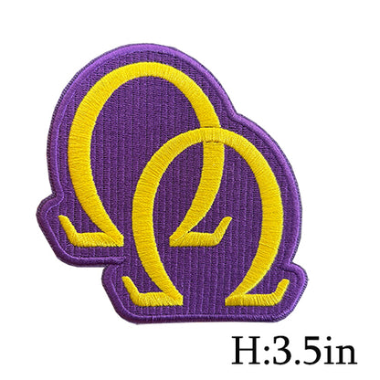 Small Size Omega Psi Phi Embroidery Patch Iron on