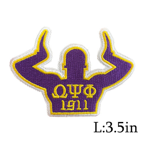 Small Size Omega Psi Phi Embroidery Patch Iron on