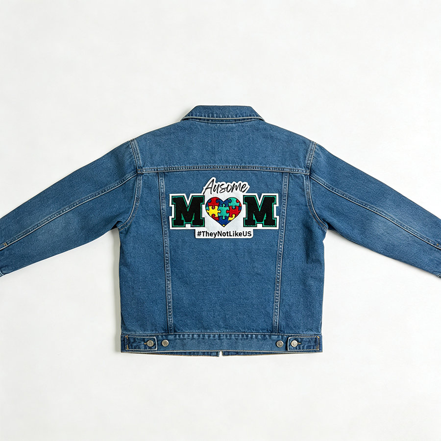 Autism Awareness Ausome Mom Embroidered Patch
